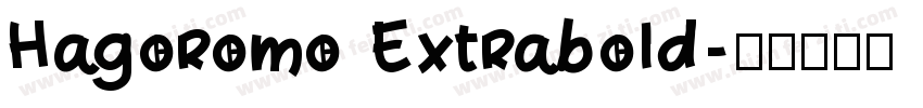 Hagoromo Extrabold字体转换